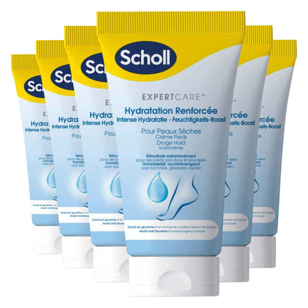 6x Scholl Voetcrème Intense Hydratatie 150 ml