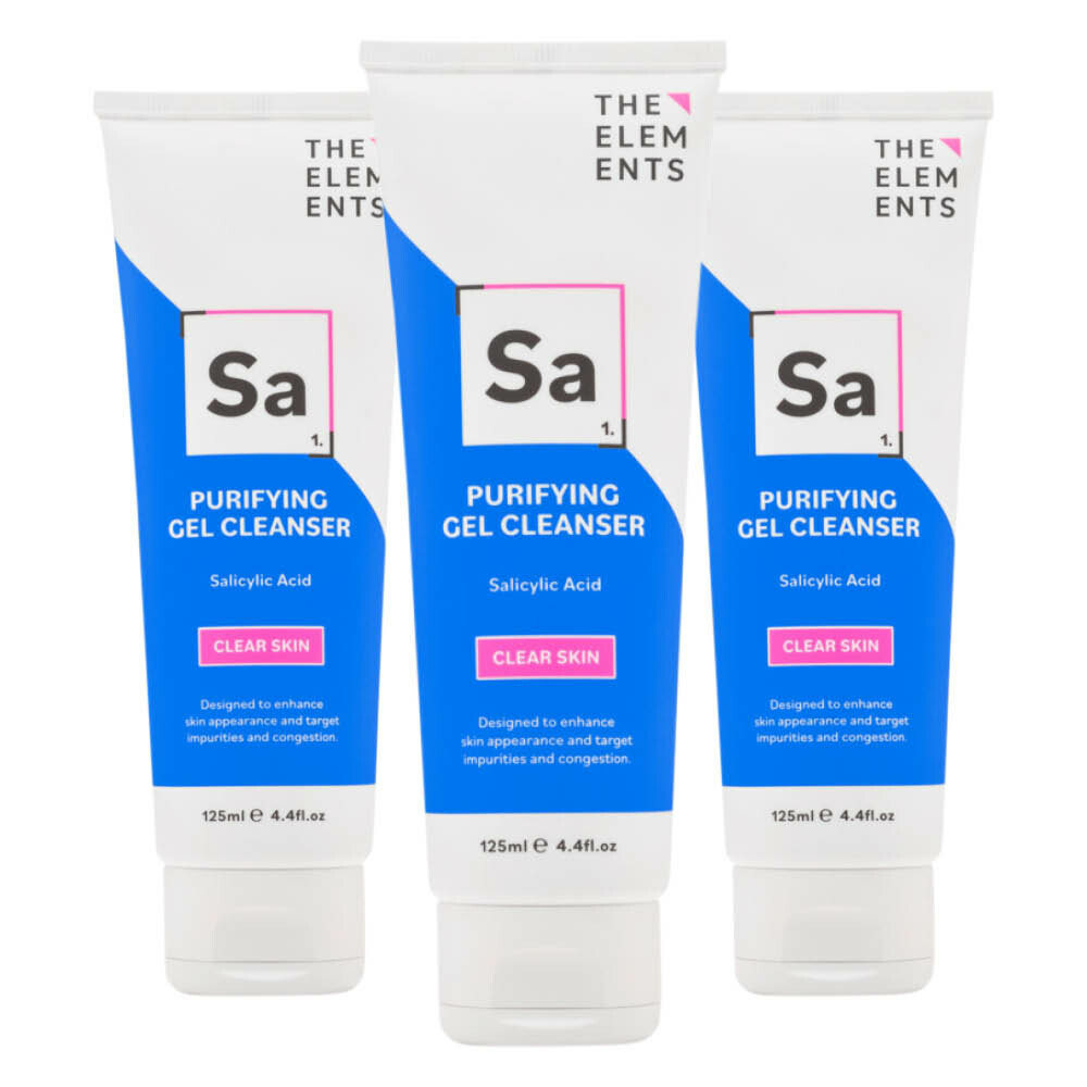 3x The Elements Clear Skin Purifying Gel Cleanser 125 ml