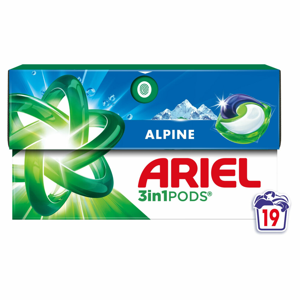 Ariel 3in1 Wasmiddel Pods Alpine 19 stuks