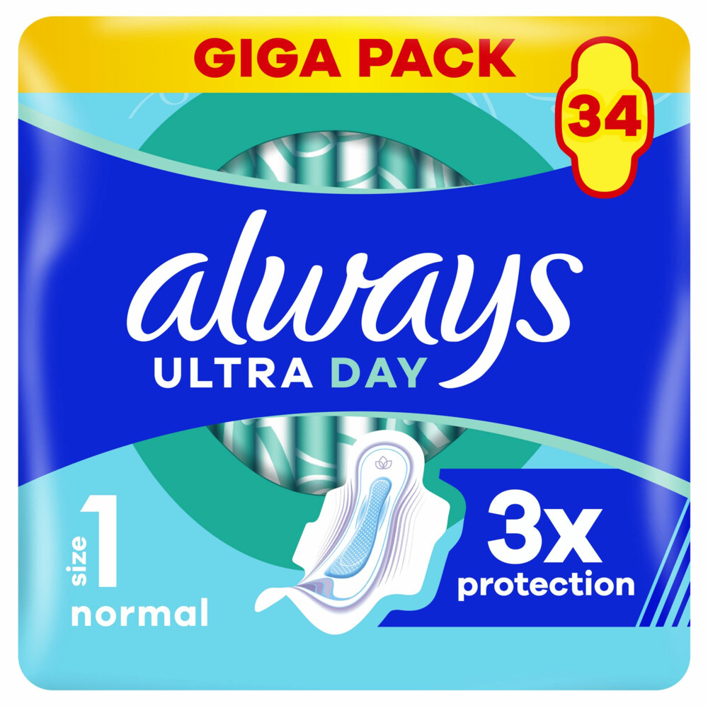 6x Always Maandverband Ultra Dag Normal 34 stuks