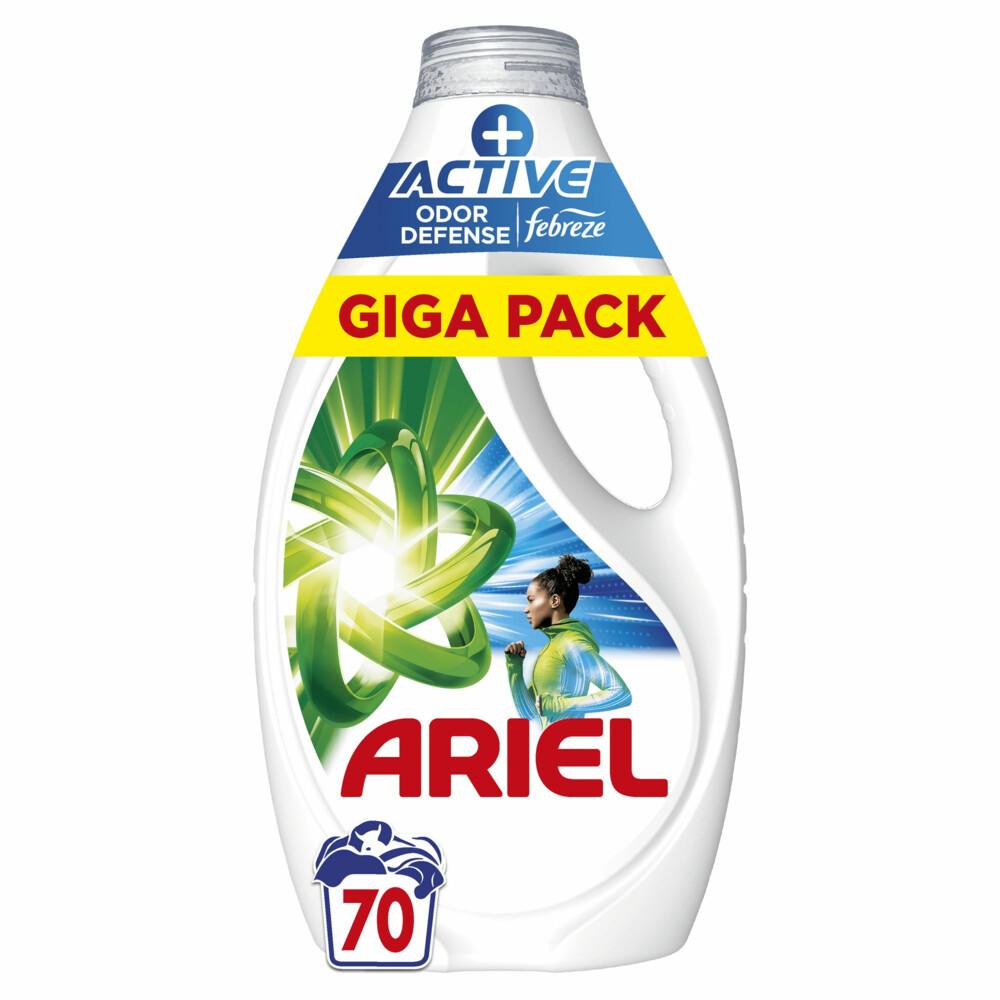 Ariel Vloeibaar Wasmiddel +Actieve Odor Defense 70 Wasbeurten 3,15 liter