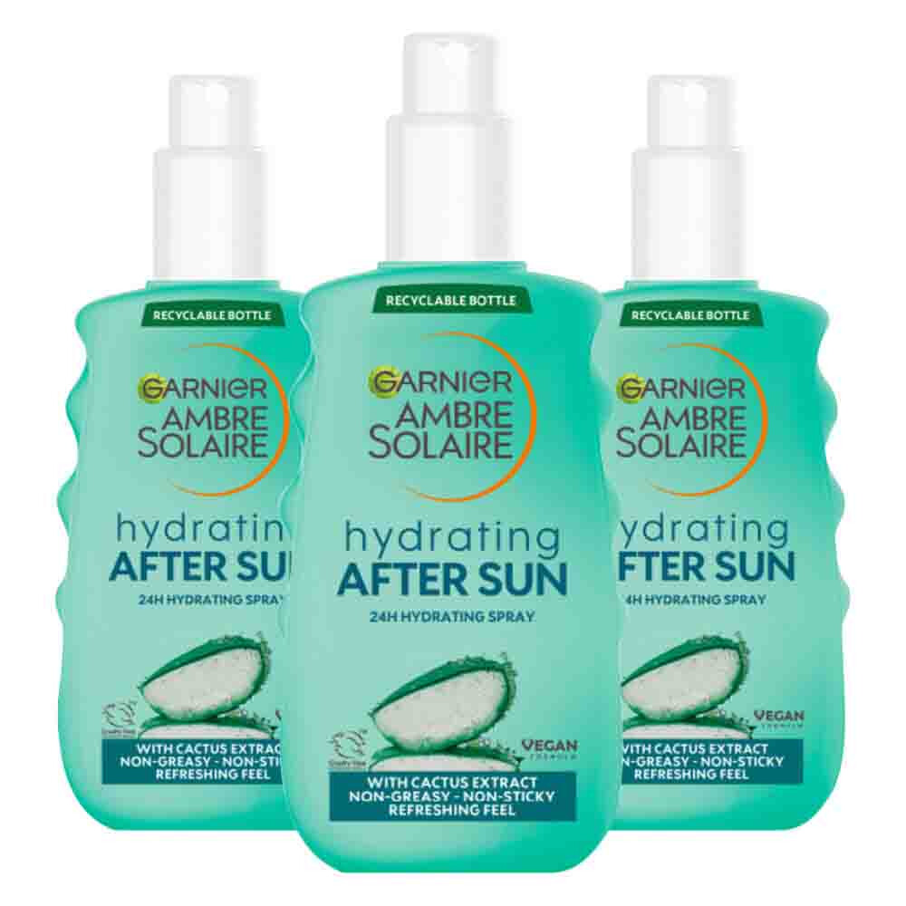 3x Garnier Ambre Solaire Aftersun Spray 150 ml