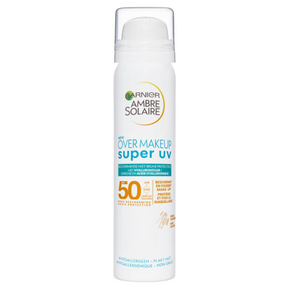 3x Garnier Ambre Solaire Face Super UV Gezichtsspray SPF 50+ 75 ml