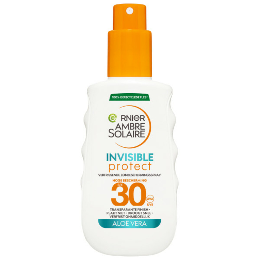 3x Garnier Ambre Solaire Invisible Protect Transparante Zonnebrandspray SPF 30 150 ml