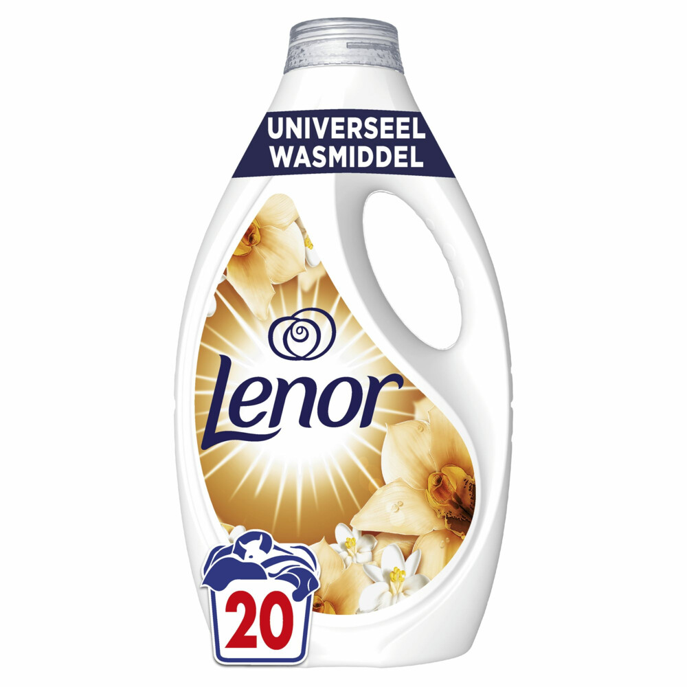 4x Lenor Vloeibaar Wasmiddel Amber&Orchidee 20 Wasbeurten 900 ml