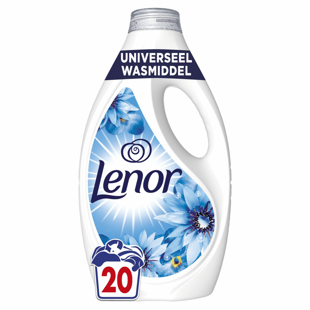 4x Lenor Vloeibaar Wasmiddel Zeebries 20 Wasbeurten 900 ml