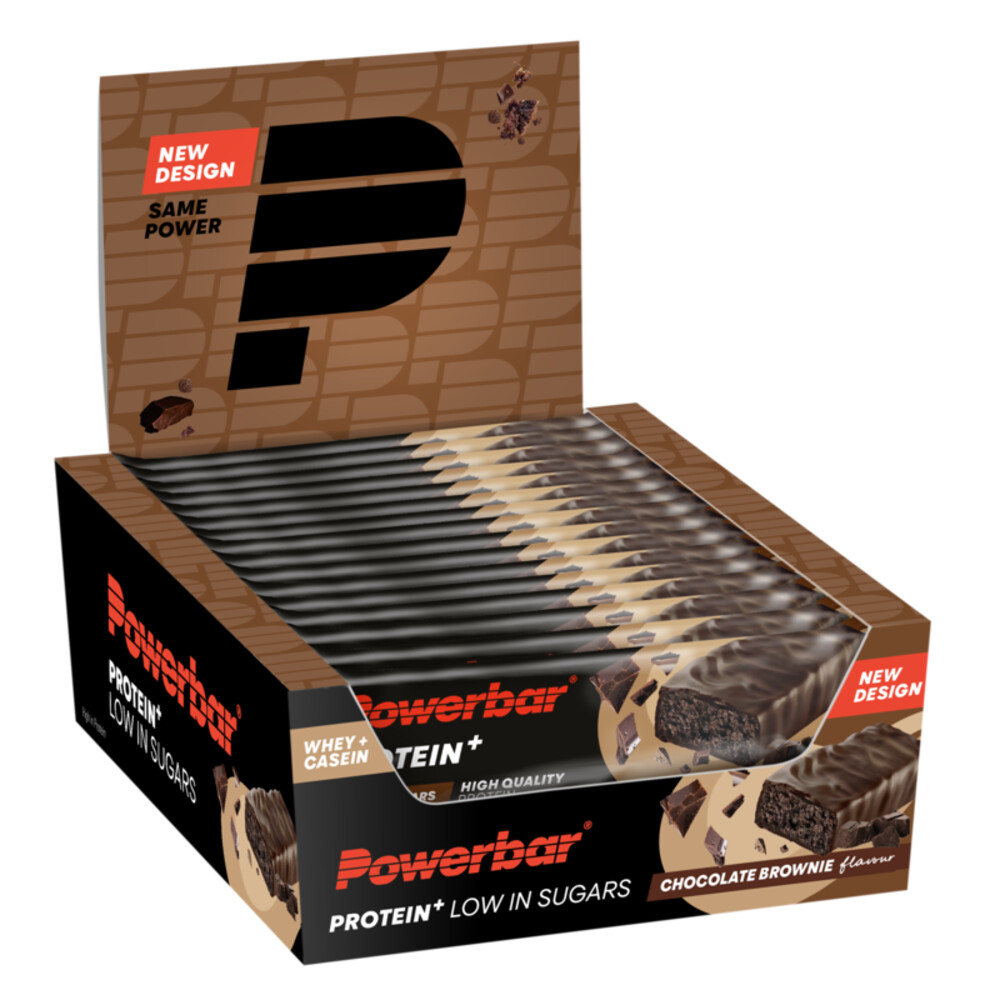 32x PowerBar Proteïne Plus Low Sugar Bar Chocolate Brownie 35 Gr