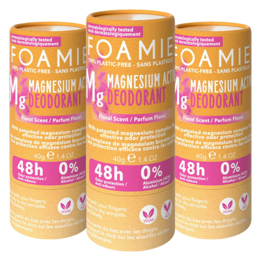3x Foamie Deodorant Stick Happy Day 40 gr