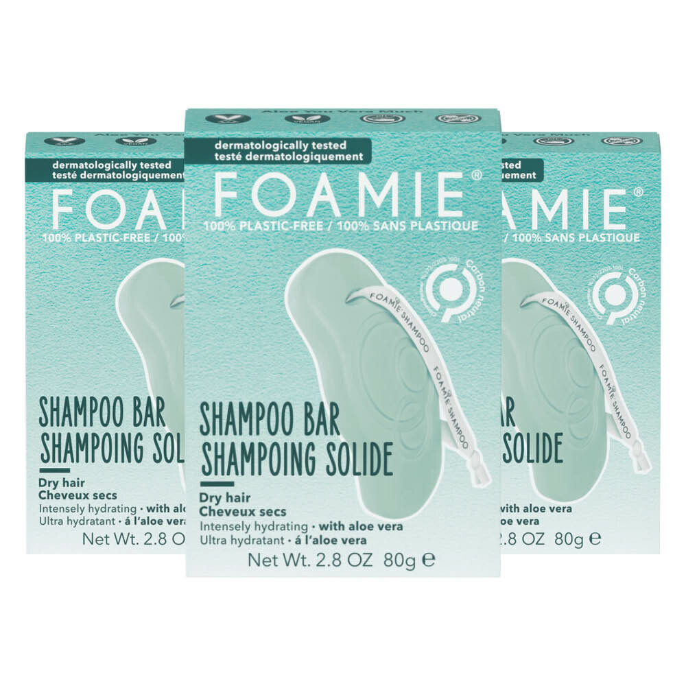 3x Foamie Shampoo Bar Aloe You Vera Much (Droog Haar)
