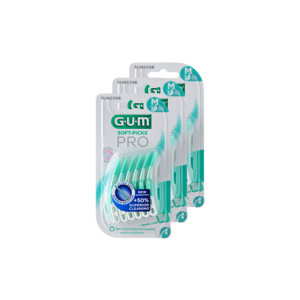 3x GUM Soft-Picks PRO Medium 30 stuks