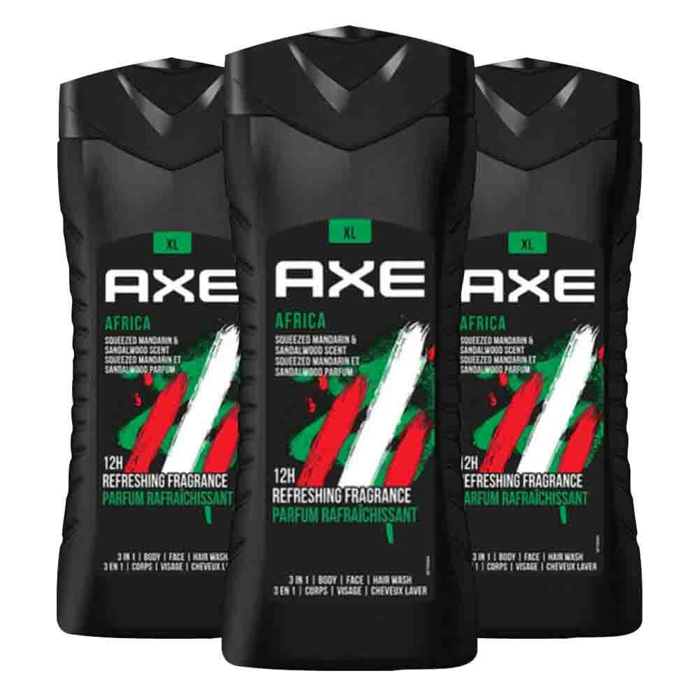 3x Axe Douchegel Africa 400 ml