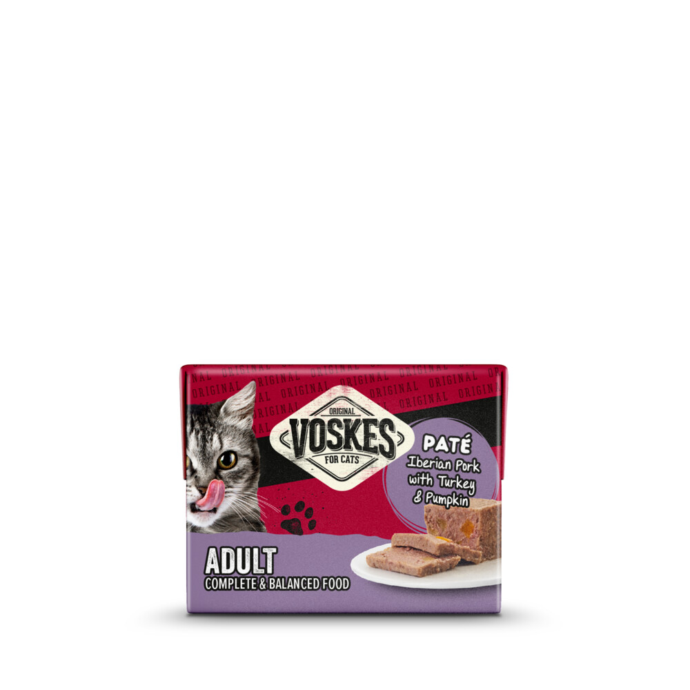 Voskes Original Paté Adult Iberisch Varken&Kalkoen&Pompoen 8 x 95 gr