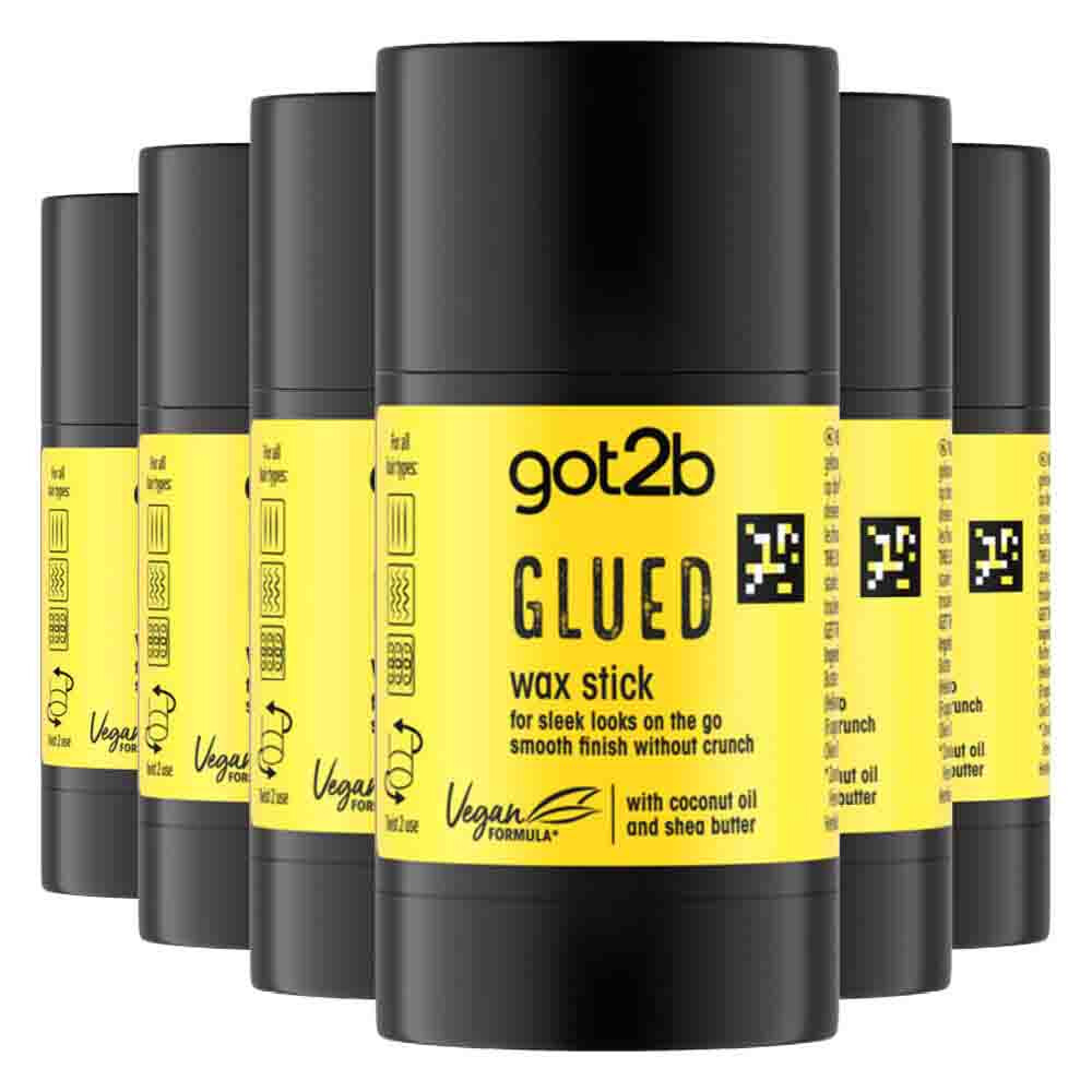 6x Got2b Glued Styling Haarwax Stick 50 Gr