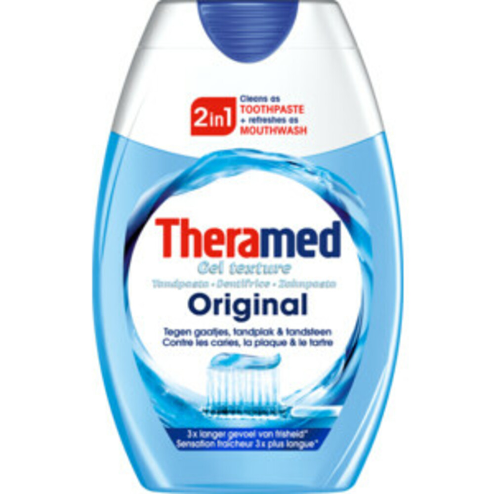 6x Theramed Tandpasta 2 in 1 Original 75 ml