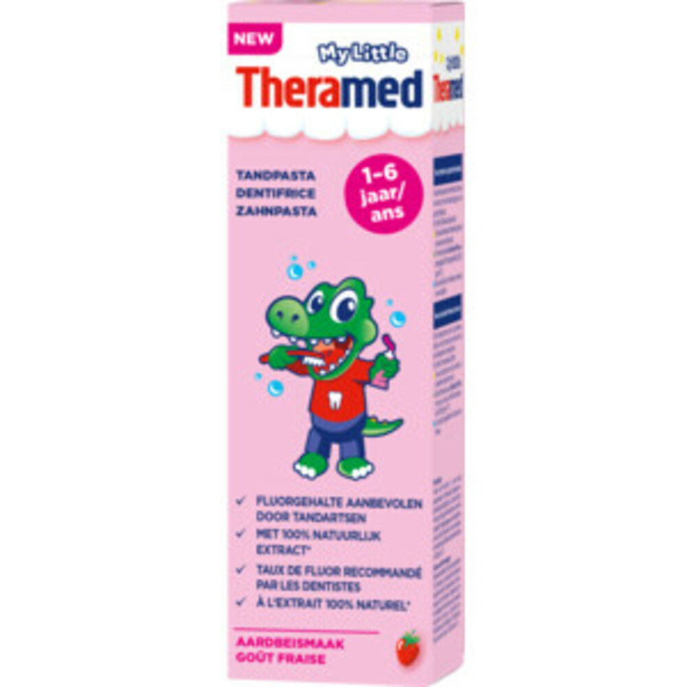 Theramed Tandpasta Junior 1-6 jaar Aardbei 50 ml