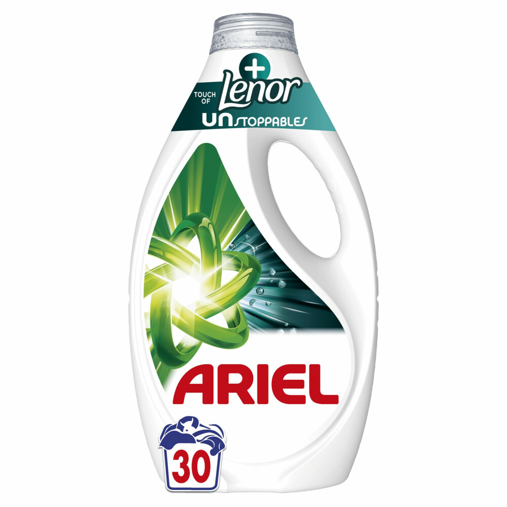 1+2 gratis: Ariel Vloeibaar Wasmiddel Color Lenor Unstoppables 30 Wasbeurten 1350 ml