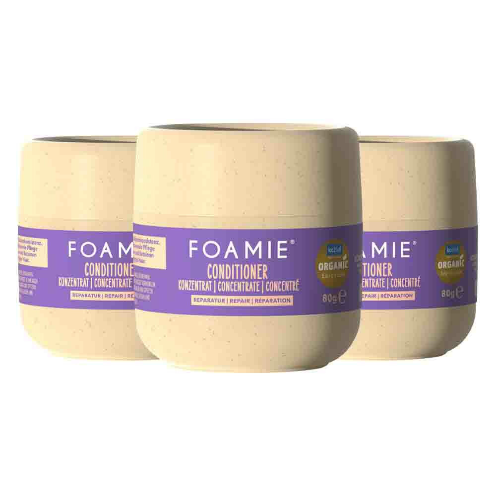 3x Foamie Conditioner Balm Concentrate Repair 80 gr
