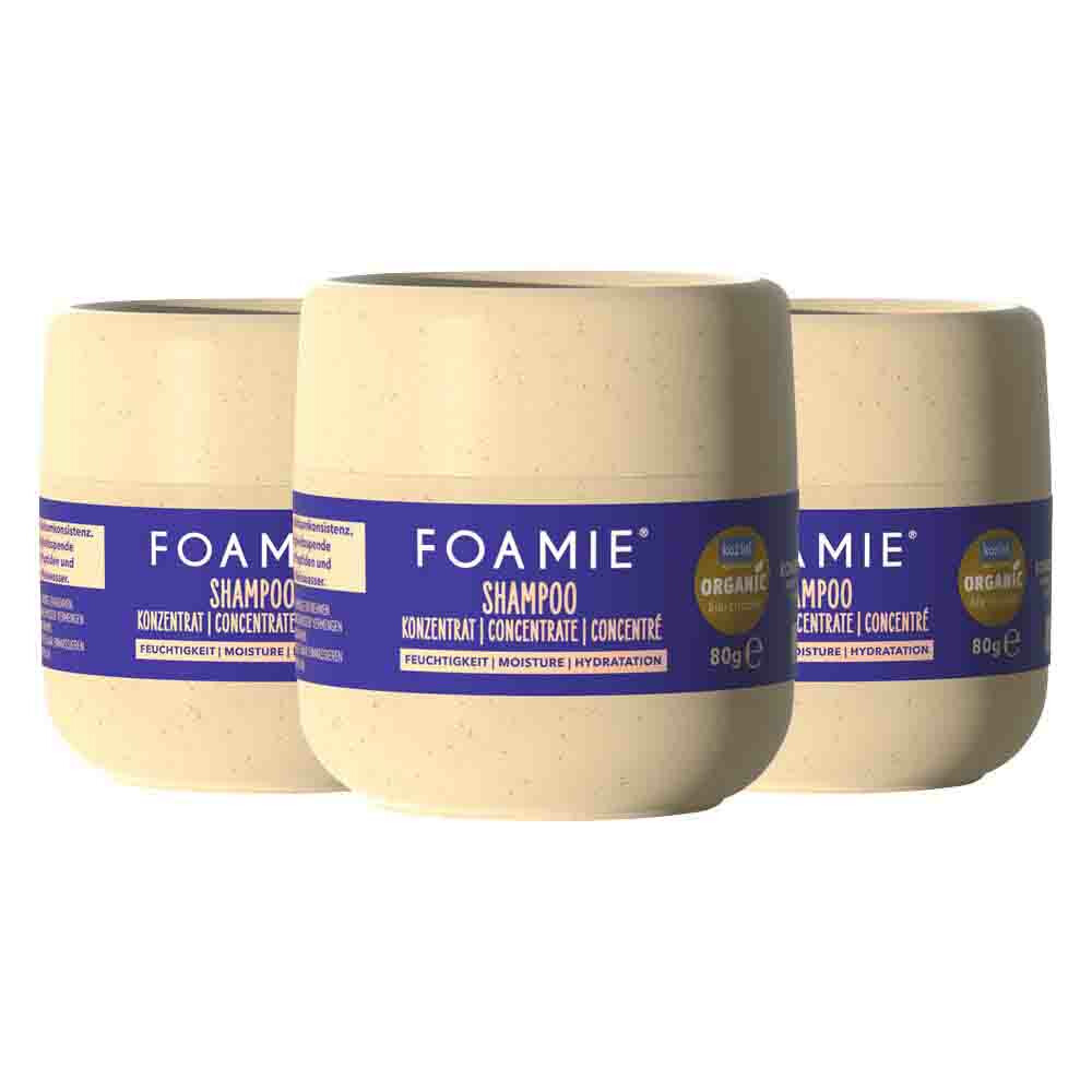 3x Foamie Shampoo Balm Concentrate Moisture 80 gr