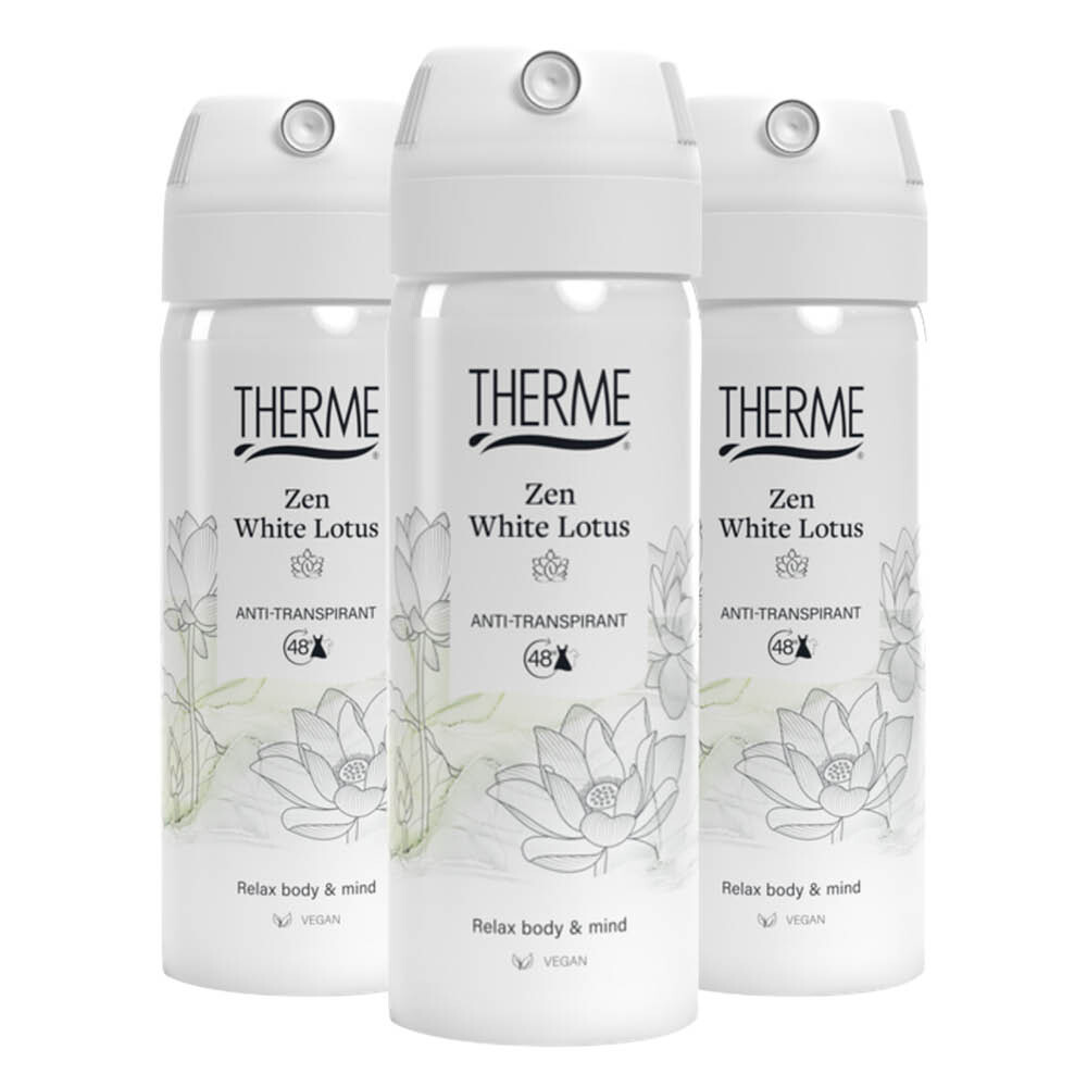 3x Therme Anti-Transpirant Zen White Lotus 50 ml