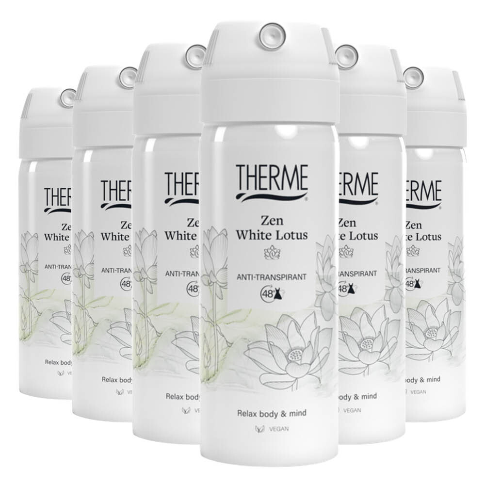 6x Therme Anti-Transpirant Zen White Lotus 50 ml