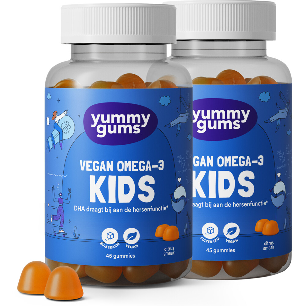 Gratis Verzending: 2x Yummygums Omega-3 Kids 45 stuks