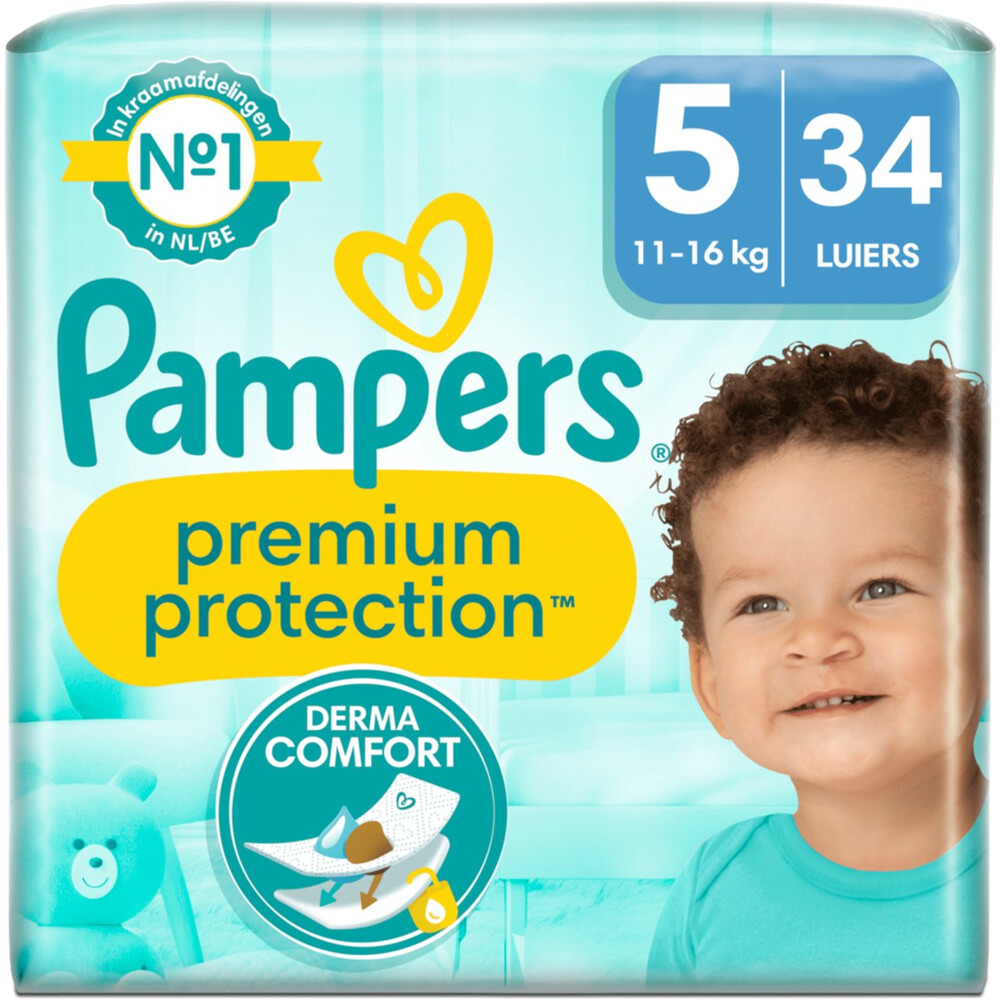 Pampers Premium Protection Luiers Maat 5 (11-16 kg) 34 stuks