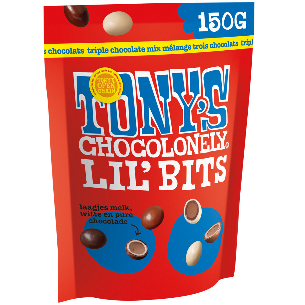 Tony's Chocolonely Lil'Bits Triple Chocolade Mix 150 gr