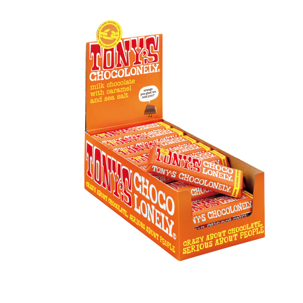 35x Tony's Chocolonely Melk Karamel Zeezout 47 gr