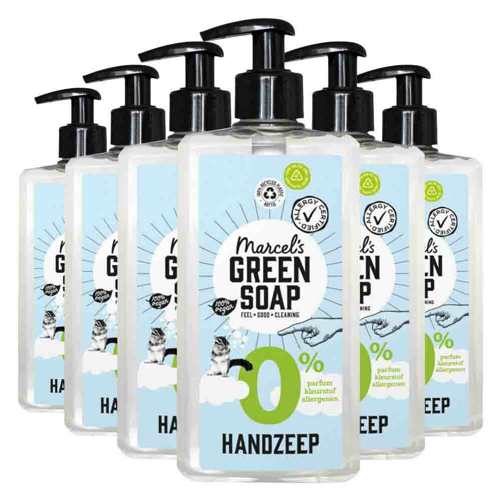 6x Marcel's Green Soap Handzeep 0% 500 ml