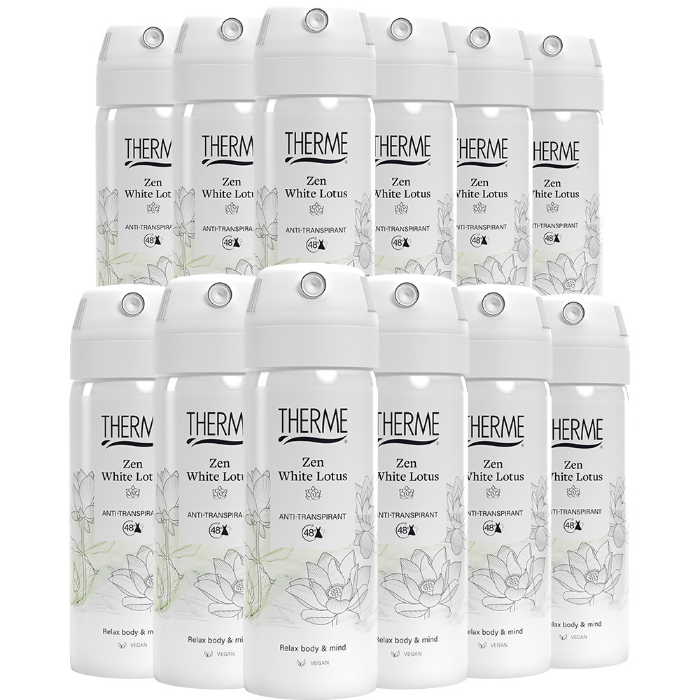 12x Therme Anti-Transpirant Zen White Lotus 50 ml