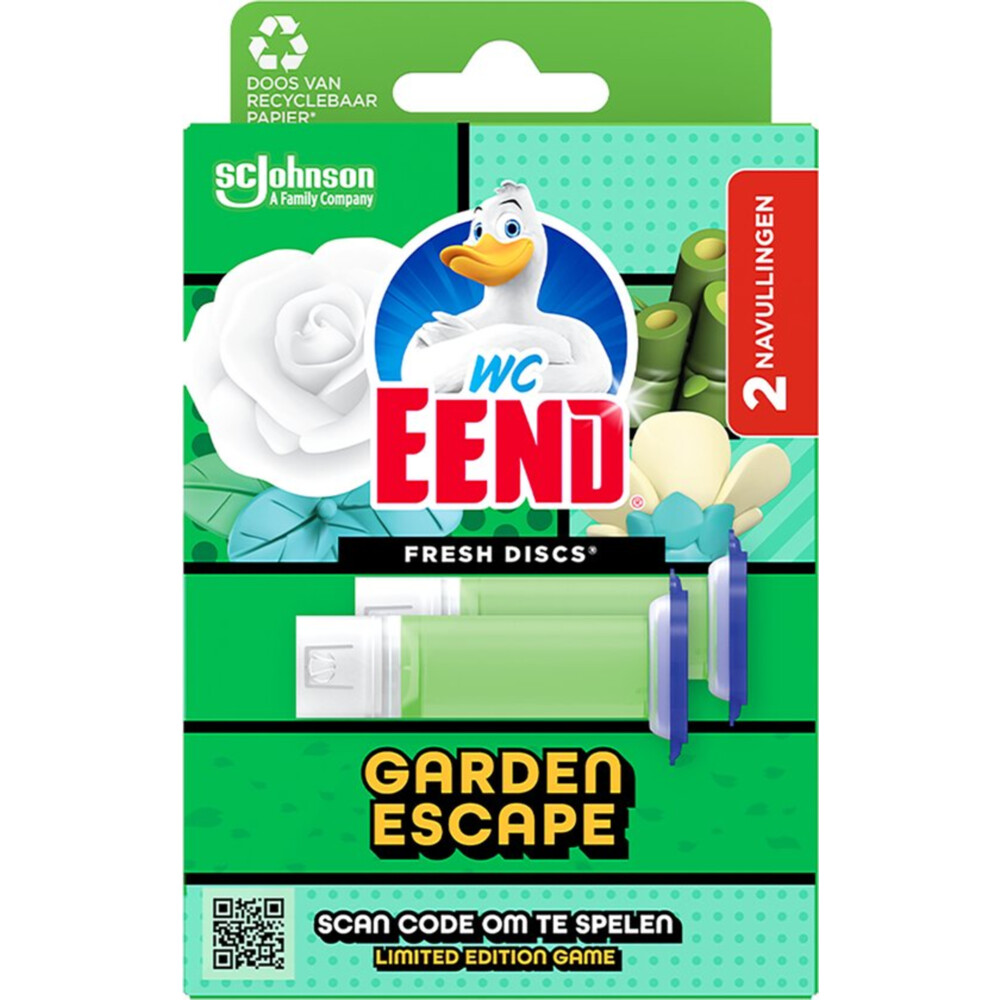 WC Eend Fresh Discs Duo Navulling Garden Escape 72 ml