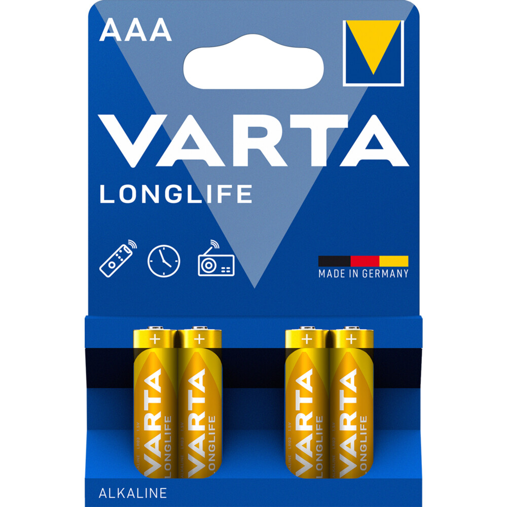 Varta Longlife AAA Blister 4 stuks