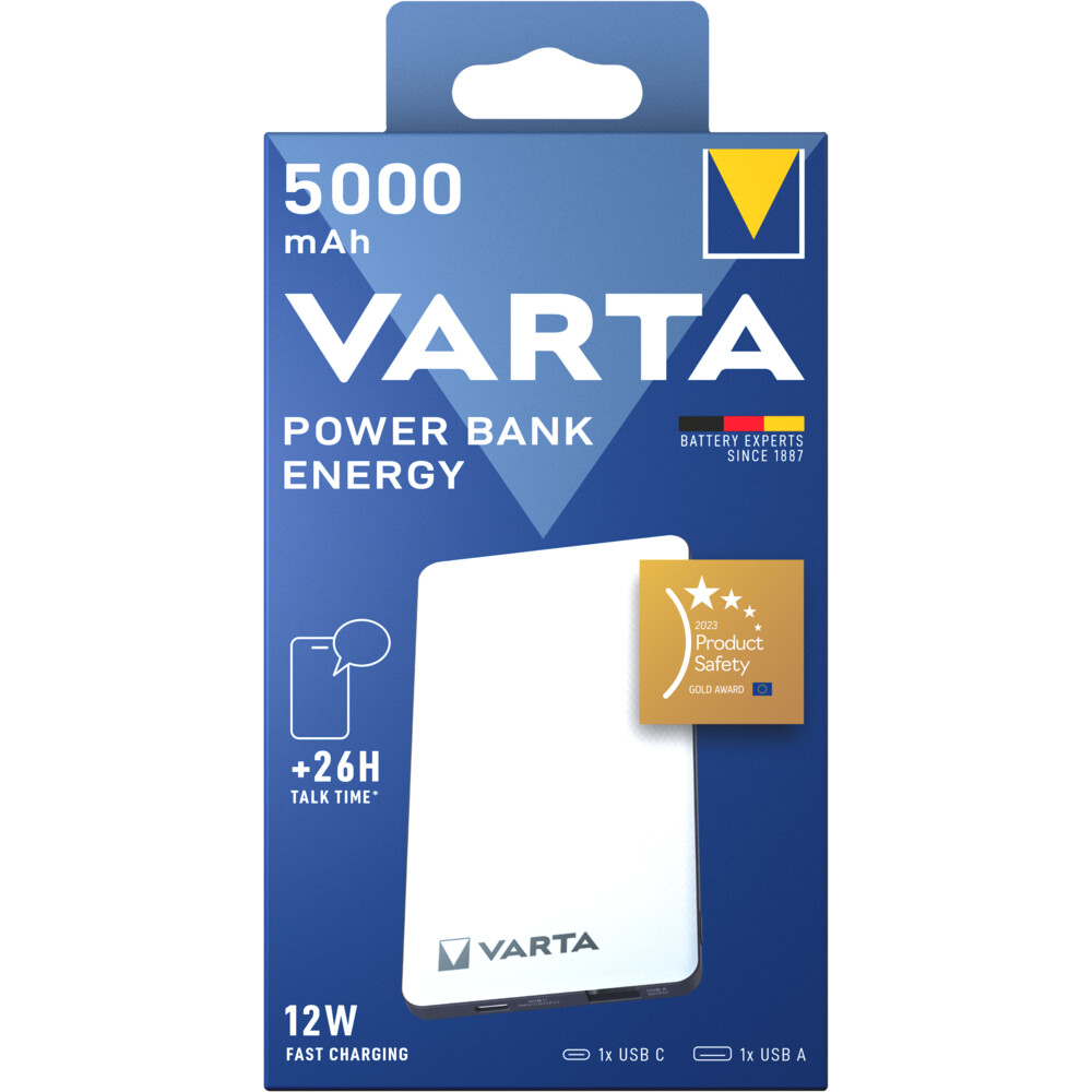 Varta - Lader Powerbank Energy 5000Mah - Wit