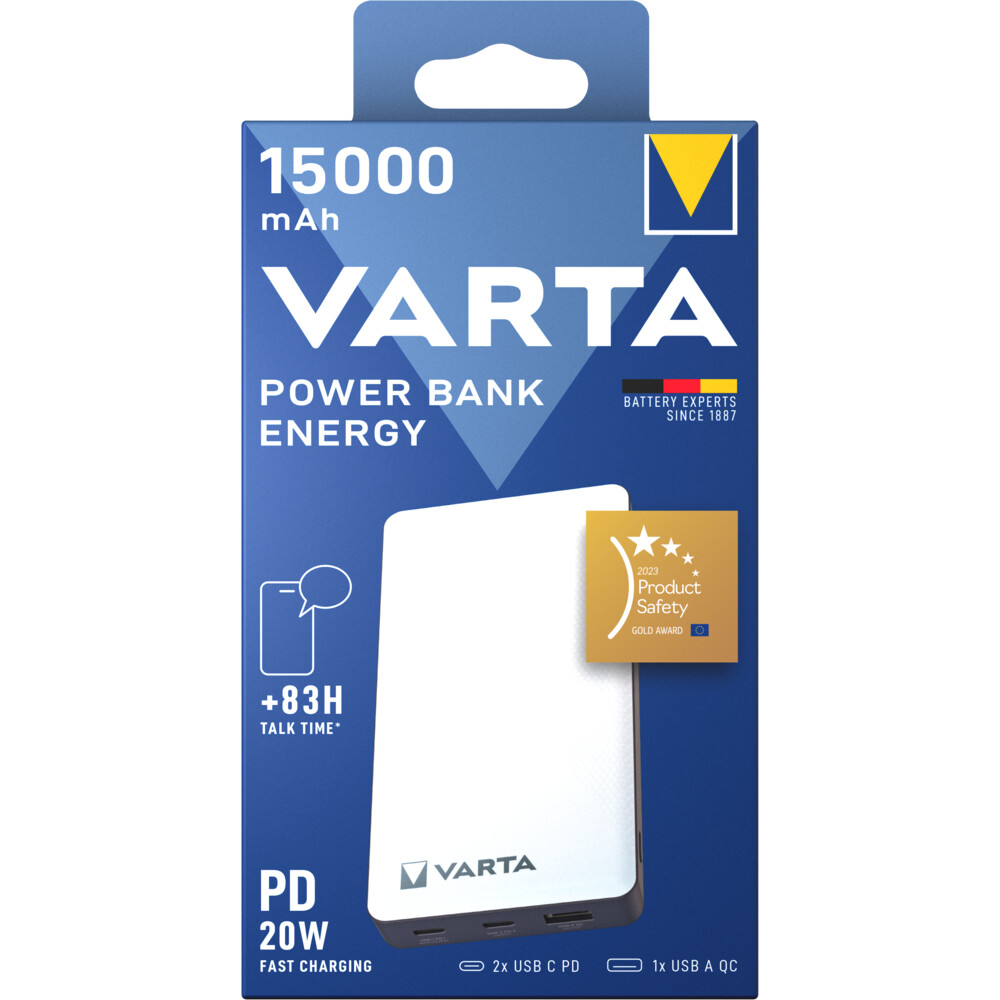 Varta Power Bank Energy 15000 mAh Box 1 stuk