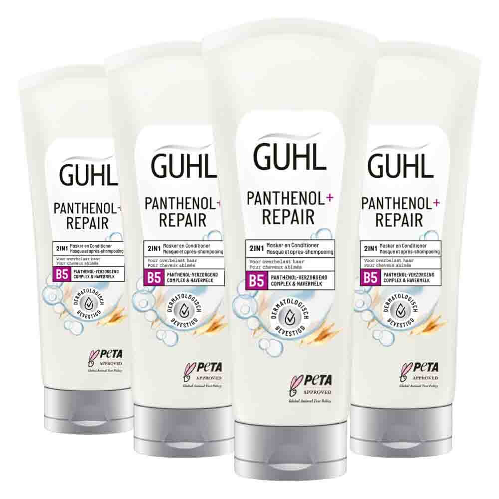 4x Guhl Panthenol+ Repair 2-in-1 Masker&Conditioner 200 ml