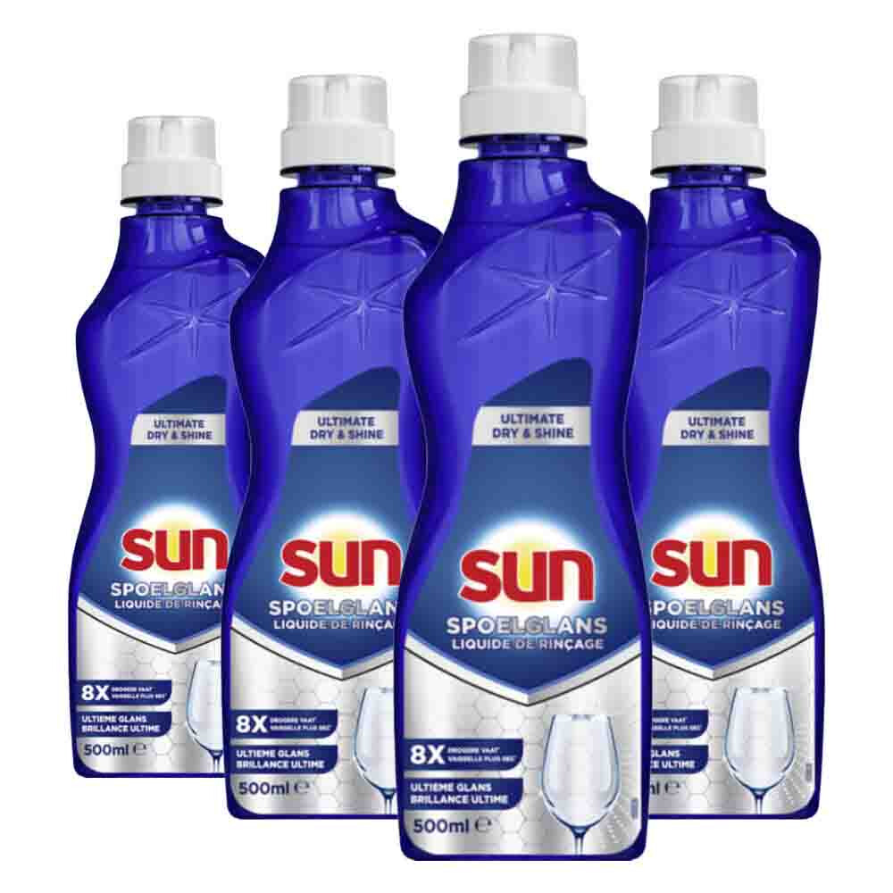 4x Sun Spoelglansmiddel Dry&Shine 500 ml