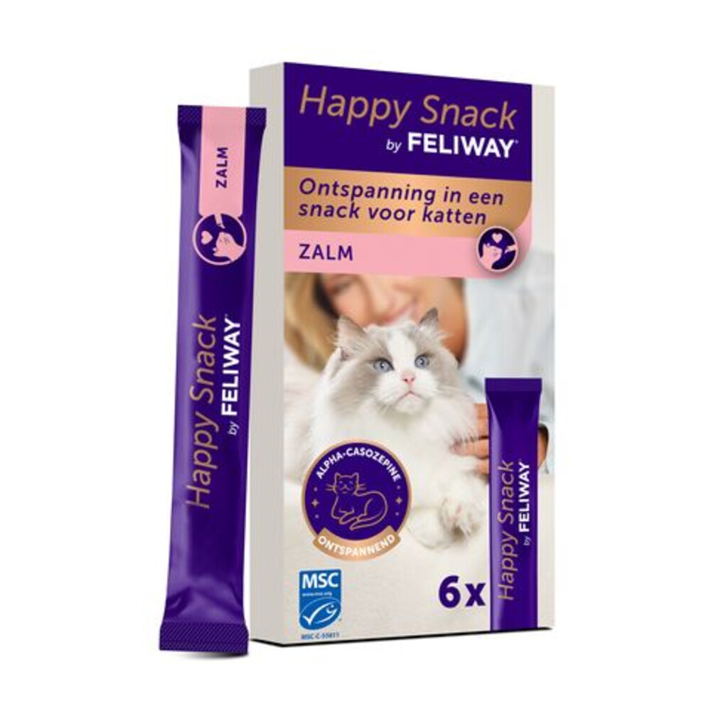 Feliway Kattensnack Happy Snack Zalm 6 x 15 gr