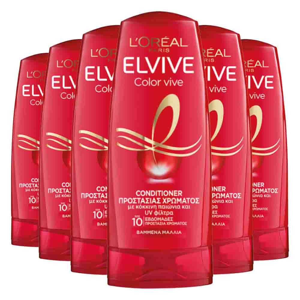 6x L'Oréal Elvive Color Vive Conditioner 300 ml