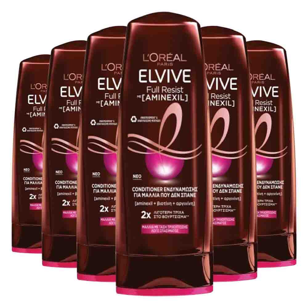 6x L'Oréal Elvive Full Resist Conditioner 300 ml