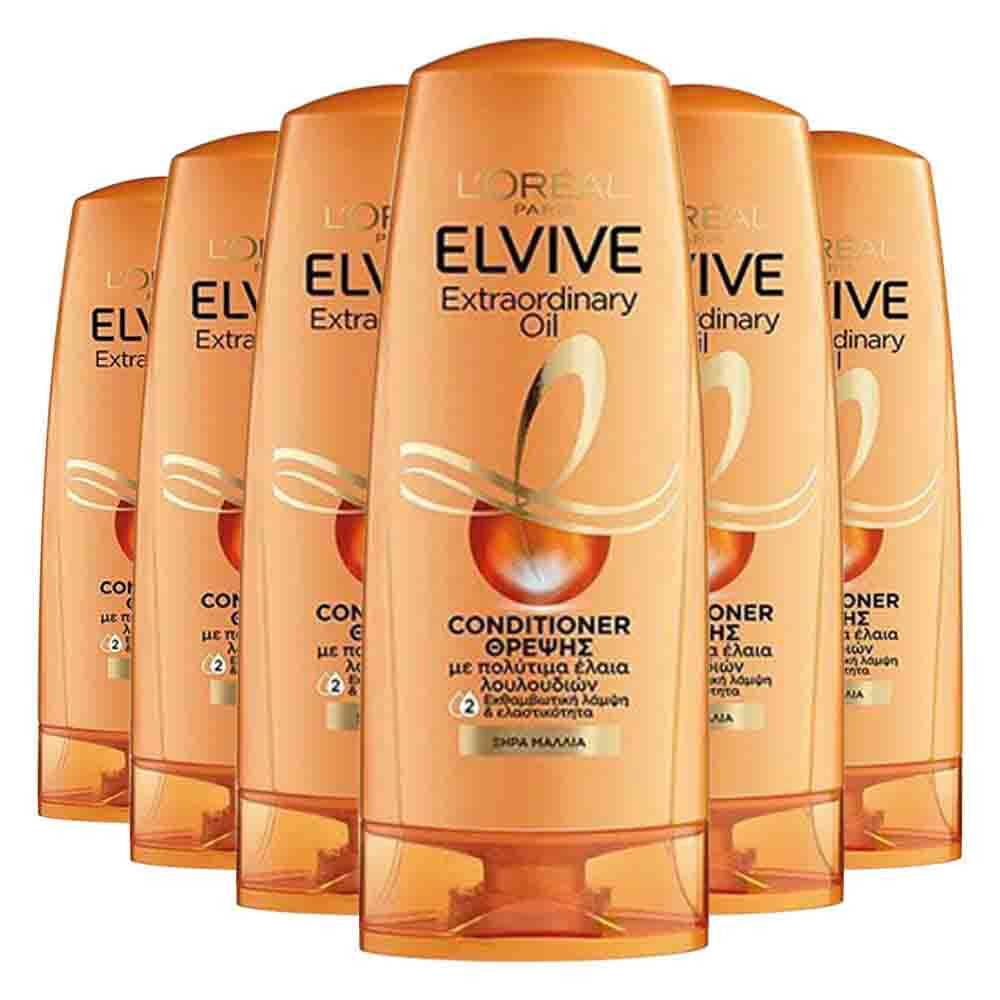 6x L'Oréal Elvive Extraordinary Oil Conditioner 300 ml