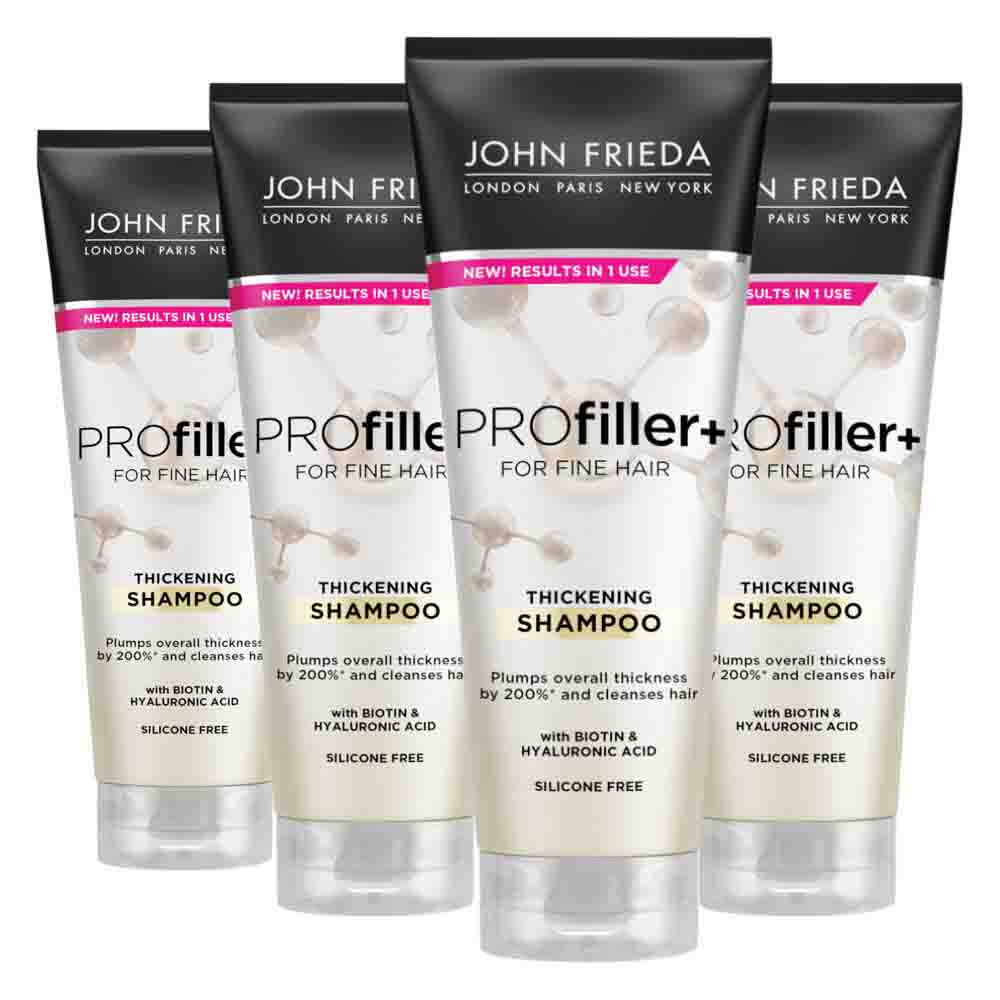 4x John Frieda PROfiller+ Thickening Shampoo 250 ml