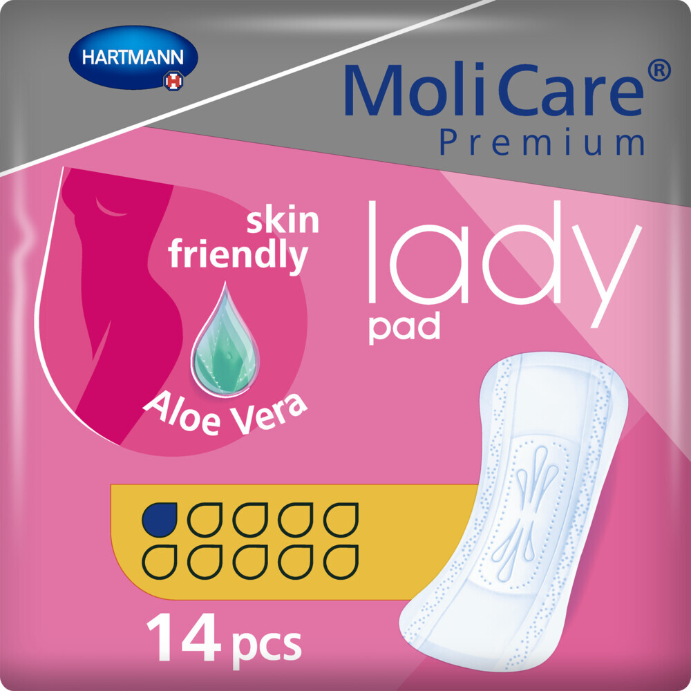 Molicare Premium Lady Pad 1 Druppel 181 ml Absorptie 14 stuks
