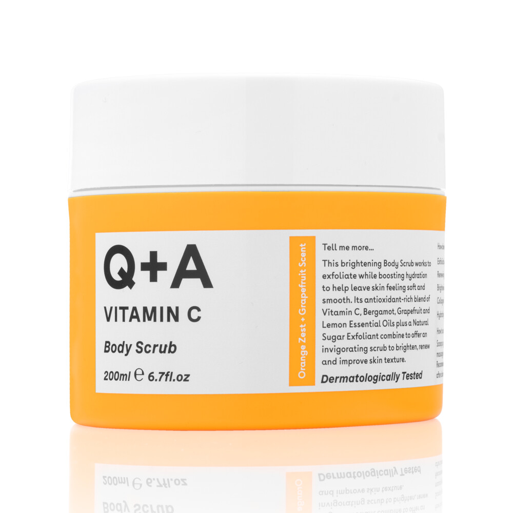 2e halve prijs: Q+A Vitamin C Body Scrub 200 ml