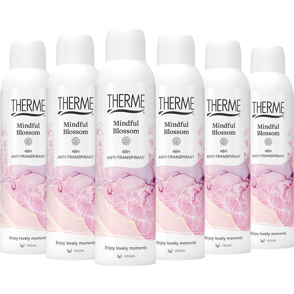 6x Therme Anti-Transpirant Mindful Blossom 150 ml
