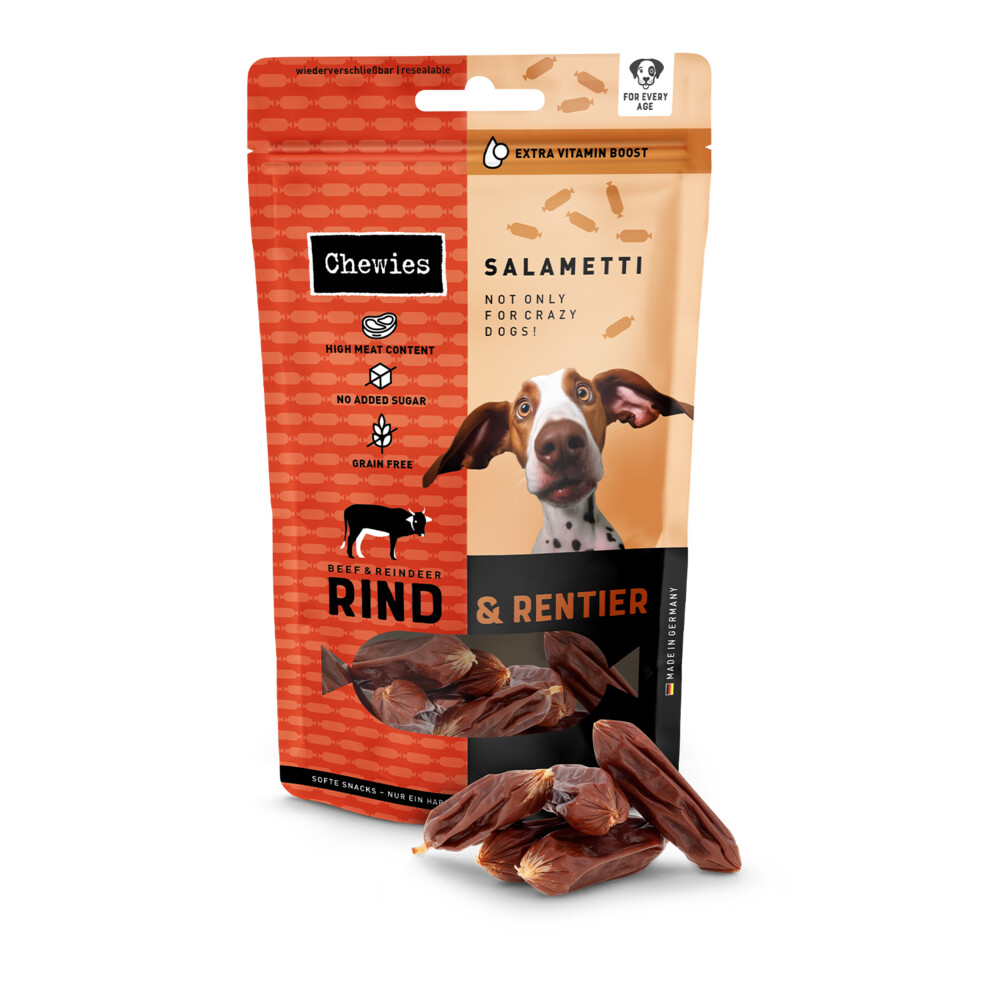 Chewies Salametti Hondensnack Rund&Rendier 60 gr