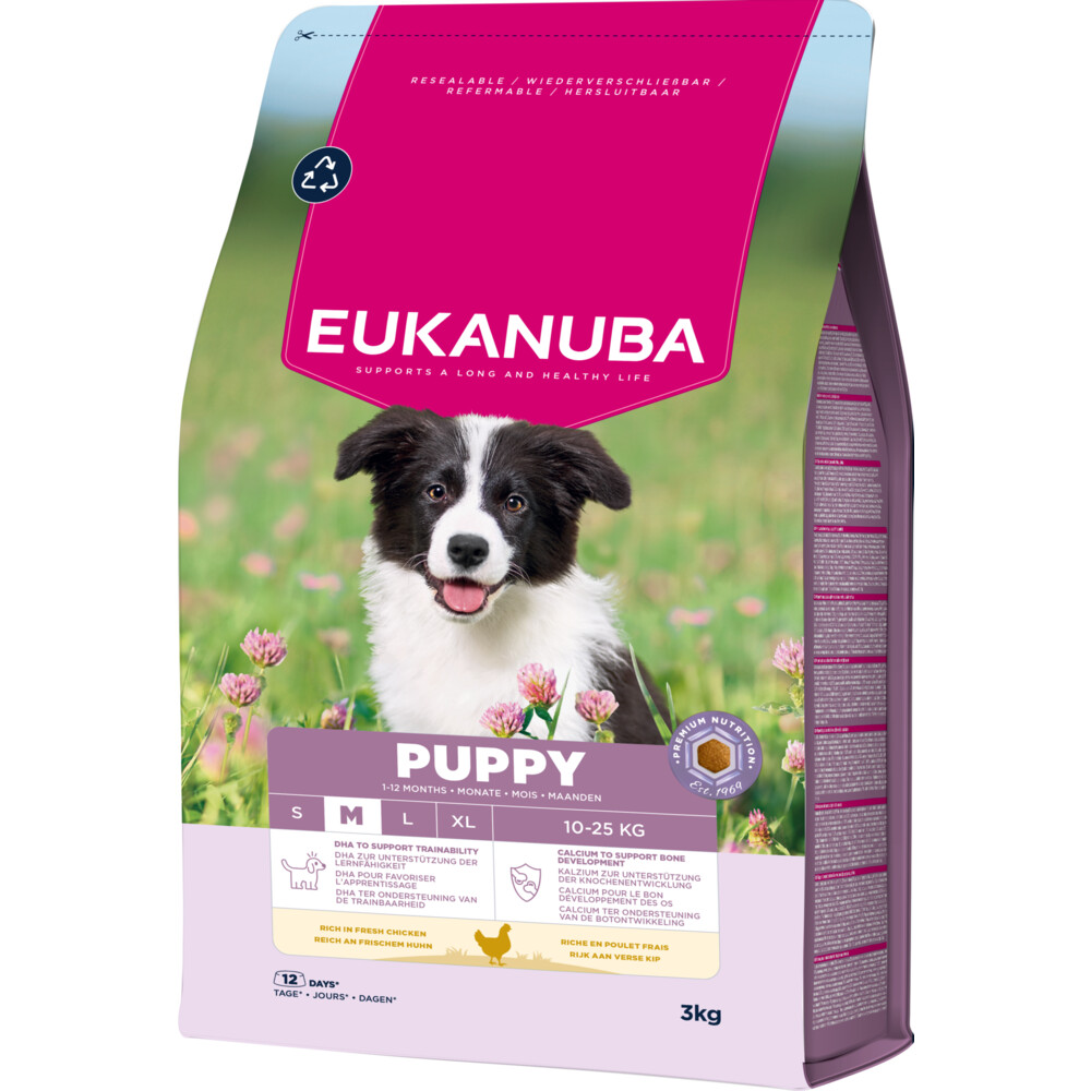 Eukanuba Life Care Dog Puppy Medium Hondenvoer Chicken 3 kg