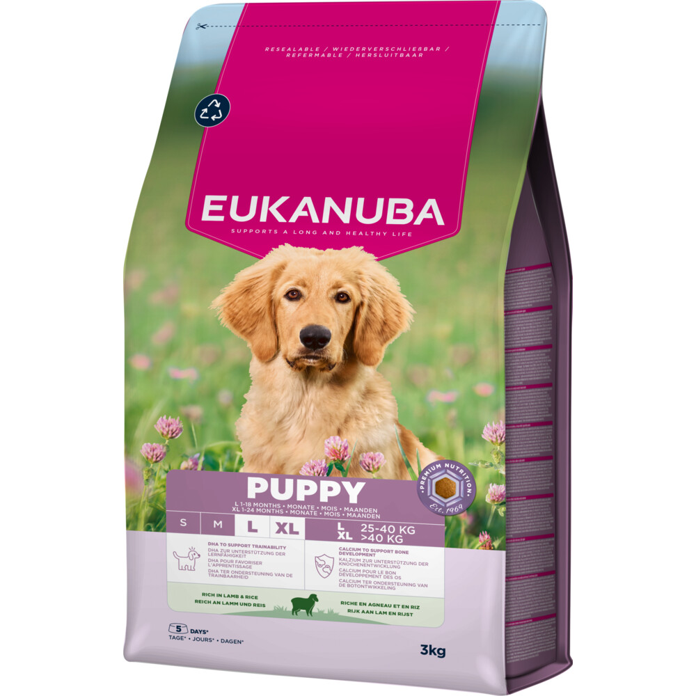 Eukanuba 3x  Life Care Dog Puppy&Junior Large Hondenvoer Lamb&Rice 3 kg
