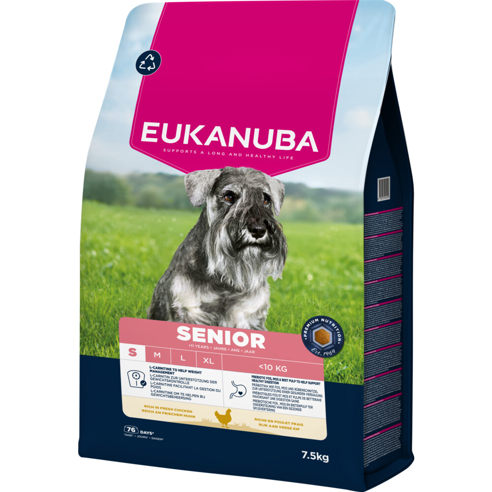 Eukanuba Life Care Dog Senior Small Hondenvoer Chicken 7,5 kg