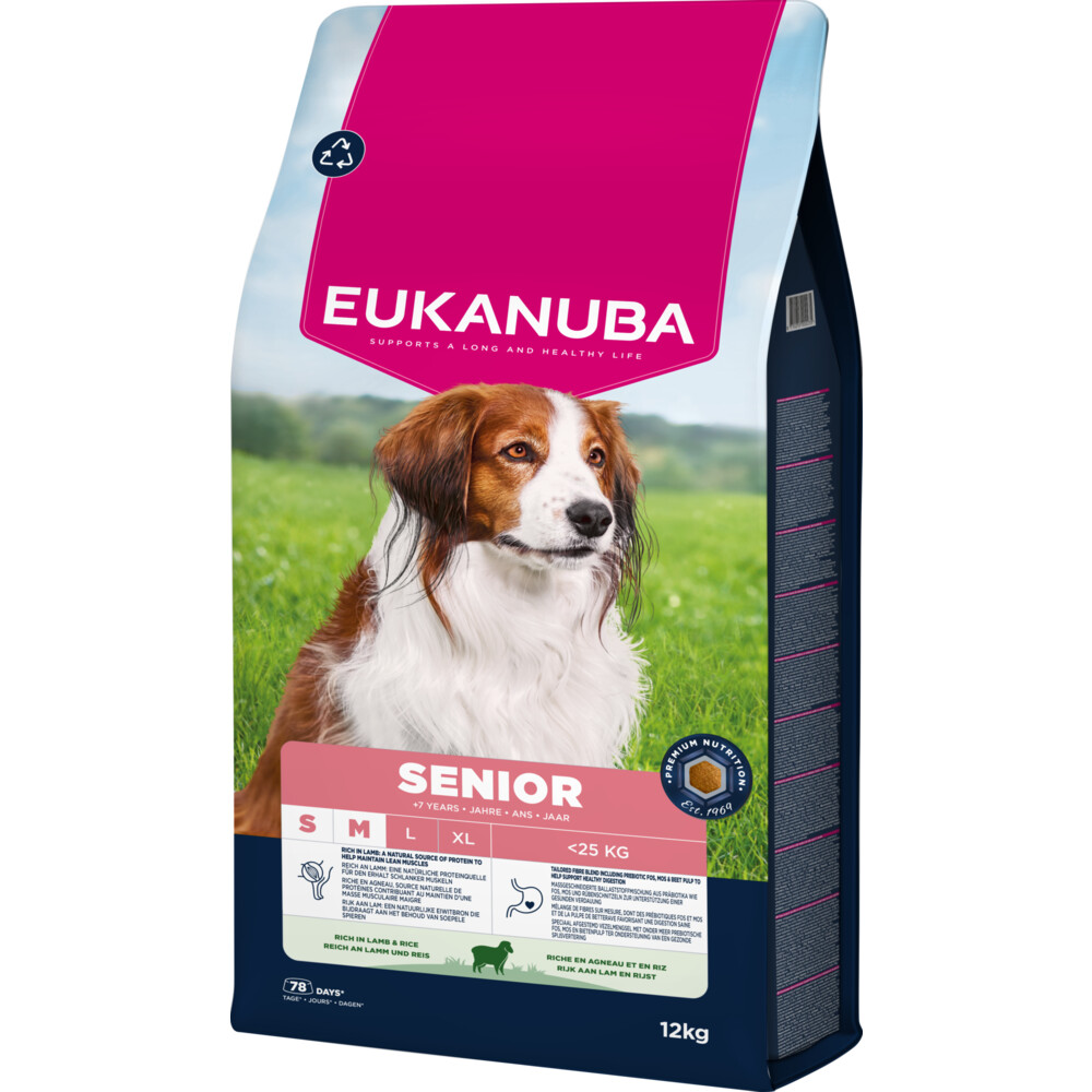 Eukanuba Life Care Dog Senior Small/Medium Hondenvoer Lamb&Rice 12 kg