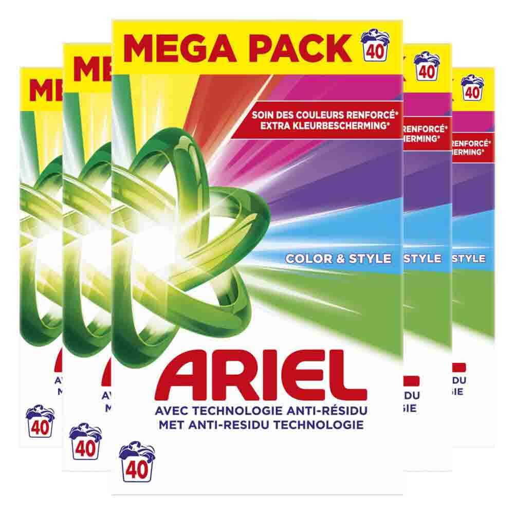 5x Ariel Waspoeder Color 40 Wasbeurten 2,2 kg